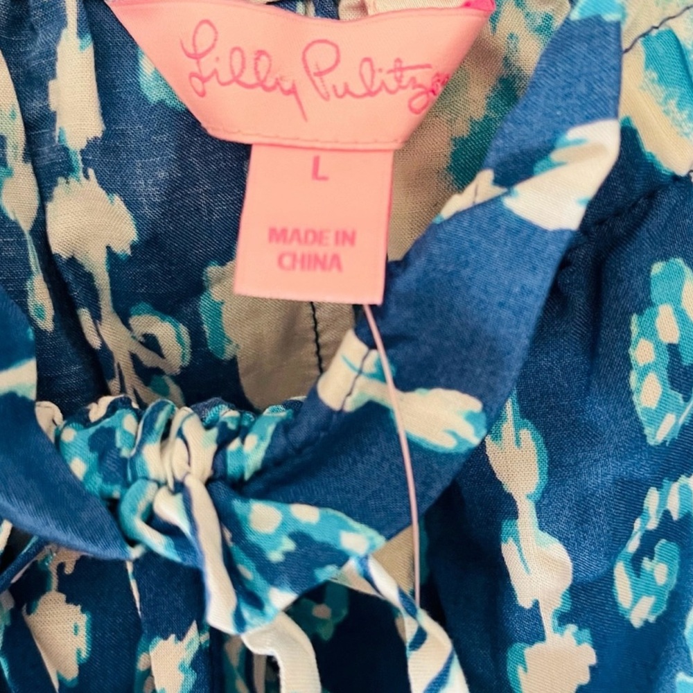 Lilly Pulitzer Blue and White Tiered Camisole - Picture 6 of 10
